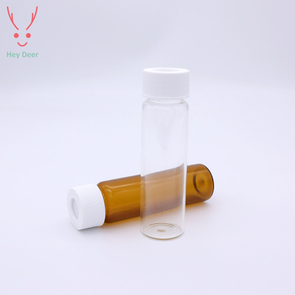 40ml EPA VOA Clear Glass Vial Headspace Plastic Cap