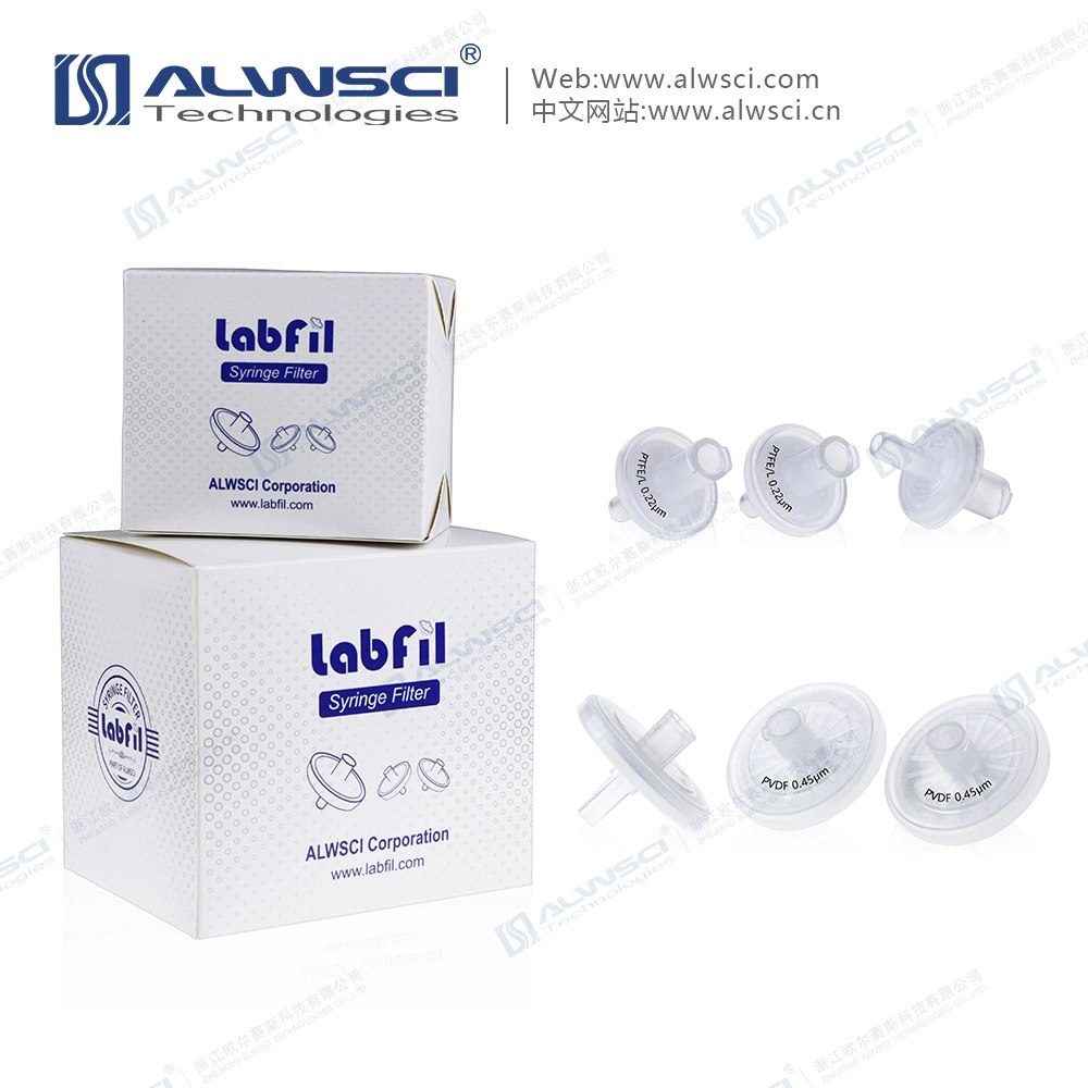 Labfil High Quality Welded 25 mm 0.22um/0.45um Ca Syringe Filter with PP Pre-Filter