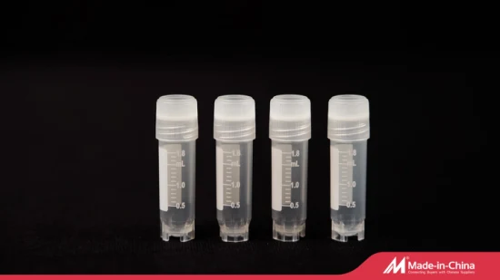 Laboratory Rnase Dnase Free Low Temperature Storage Tube Graduated 2ml Cryovials Cryogenic Vial with Screw Cap