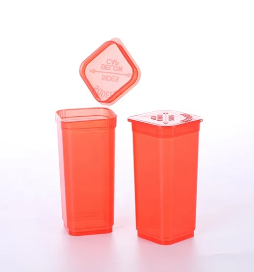 Child Safety Plastic Square 30 DRAM Pop Top Containers Vials Sealed for Storage Medical