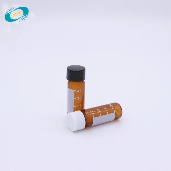 Autosampler 4ml HPLC Amber Glass Vial Bottles with Write-on Spot