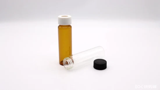 40ml EPA VOA Amber Glass Vial with White Headspace Plastic Cap